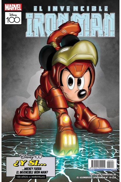 El Asombroso Spiderman 19 (228) (Portada Alternativa Disney 100 - El Invencible Iron Man)