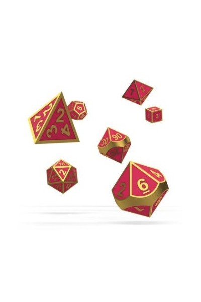 Dados - Metal (Glow In The Dark) Golden Princess Dice Set