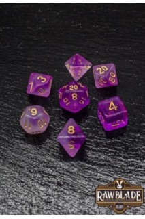Dice Set Rawblade Transparent Gal Purple