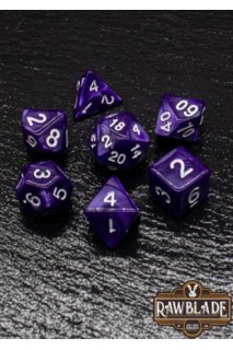 Dice Set Rawblade Marble Indigo Purple