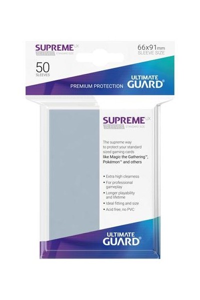 Fundas Para Cartas Tamaño Standard Supreme Ux Transparente (50) 66 X 91