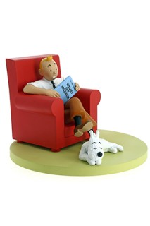 Tintin Resina Sofá Rojo 17 Cm