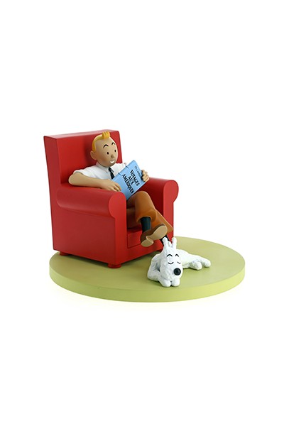 TINTIN RESINA SOFÁ ROJO 17 CM