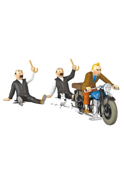 TINTIN COCHE LA MOTO DE TINTIN
