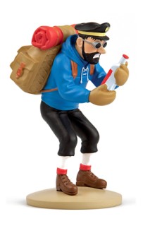 Tintin Resina Haddock Alpinista  Botella Vacia- Escala 12 Cm