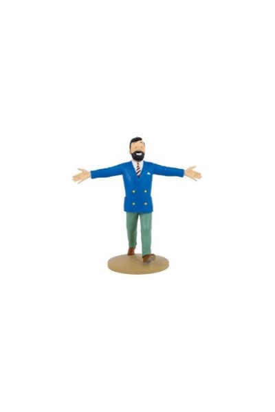 Tintin Resina Haddock Con Chaqueta Azul - Escala 12 Cm