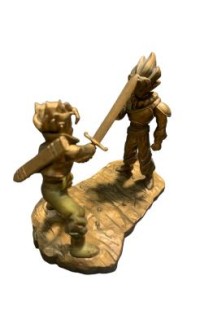 Dragon Ball Gashapon Capsule Neo Vol.3 Saga Cell Trunks & Goku (Gold)