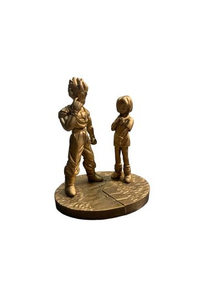 Dragon Ball Gashapon Capsule Neo Vol.4 Saga Buu Gohan & Videl (Gold)