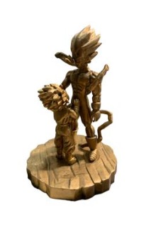 Dragon Ball Gashapon Capsule Neo Vol.4 Saga Buu Majin Vegeta & Trunks (Gold)