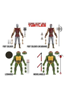 Teenage Mutant Ninja Turtles Bst Axn Mirage Comics 4-Pack Foot Soldiers & Turtles