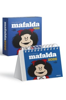 Calendario 2026 Mafalda Escritorio Azul · Con Caja