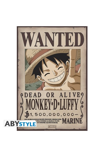 One Piece Poster Wanted Luffy