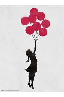 Banksy Print Poster 30 X 40 Bandalized Girl Floating