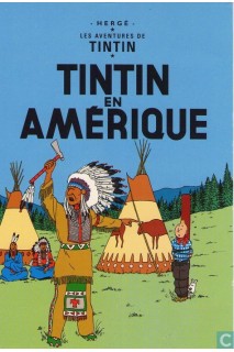 Tintin Postal Portada Tintin En Amerique