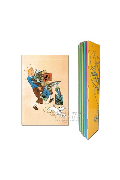 Tintin Poster Con Los Albumes