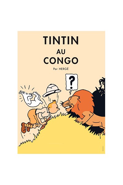 Tintin Poster Portada Tintin Au Congo - Color
