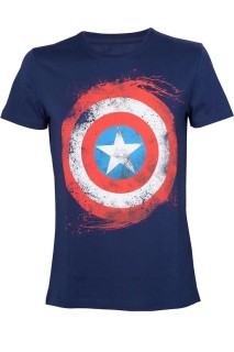 Marvel Camiseta Pintada Escudo Capitan America S