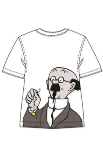 Tintin Camiseta Retrato Tornasol (Blanca) - Talla 12