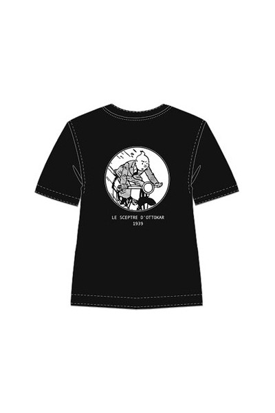 Tintin Camiseta Moto (Negra) - Talla 08