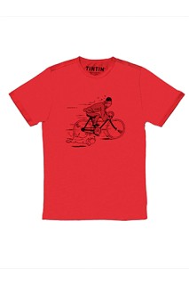 Tintin Camiseta Roja Bicicleta S
