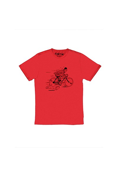 Tintin Camiseta Roja Bicicleta S