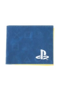 Playstation Cartera Mosaico (Azul)