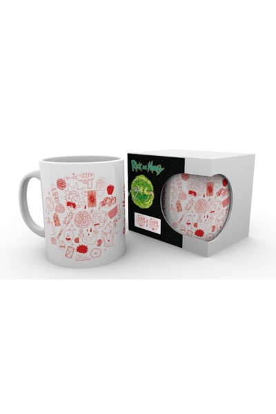 Rick Y Morty Taza Line Art