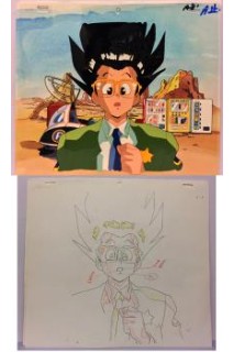 Pink The Rain Jack Story Cel Cobalt Blue Animation Cel + Douga