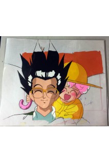 Pink The Rain Jack Story Cel Pink Y Cobalt Blue Riendo Animation Cel