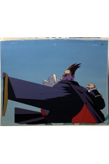 Darkstalkers Animation Cel A6 (?) + Background