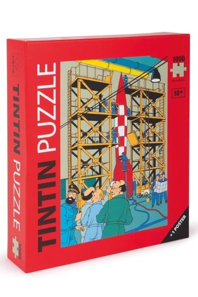 Tintin Puzzle 1000 Piezas · El Cohete Lunar Xflr6 + Poster
