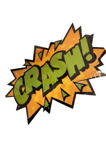 Onomatopeya Grande Crash! Verde Y Naranja