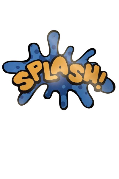 Onomatopeya Pequeña Splash! Azul Y Amarillo