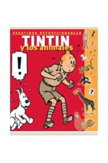 TINTIN Y LOS ANIMALES PEGATINAS REPOSICIONABLES