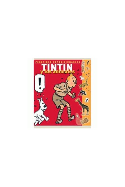 TINTIN Y LOS ANIMALES PEGATINAS REPOSICIONABLES