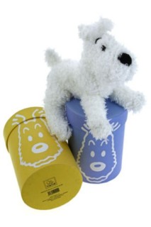 MILU PELUCHE FLEXIBLE 20 CM + CAJA (AMARILLA O AZUL)