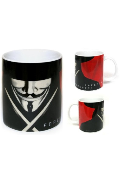 V De Vendetta Freedom Taza Ceramica