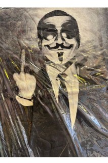 V DE VENDETTA CAMISETA FUCK NEGRA - M