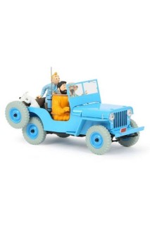 TINTIN COCHE JEEP AZUL