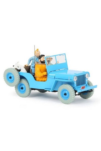 TINTIN COCHE JEEP AZUL