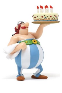 Figura Asterix - Obelix Con Tarta De Cumpleaños