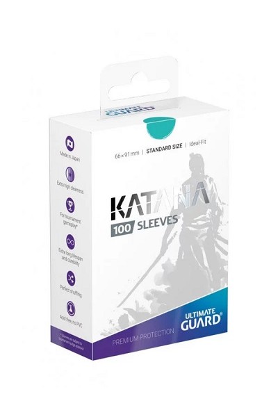 Fundas Para Cartas - Katana Sleeves Tamaño Estándar Turquesa (100 unidades)