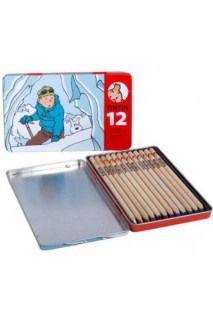 Tintin - Estuche Metálico De Lápices De Colores - Tíbet