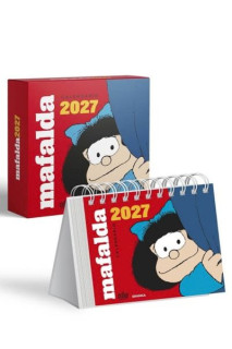 Calendario 2027 Mafalda Escritorio Rojo Con Caja