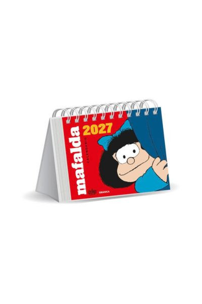 Calendario 2027 Mafalda Escritorio Rojo